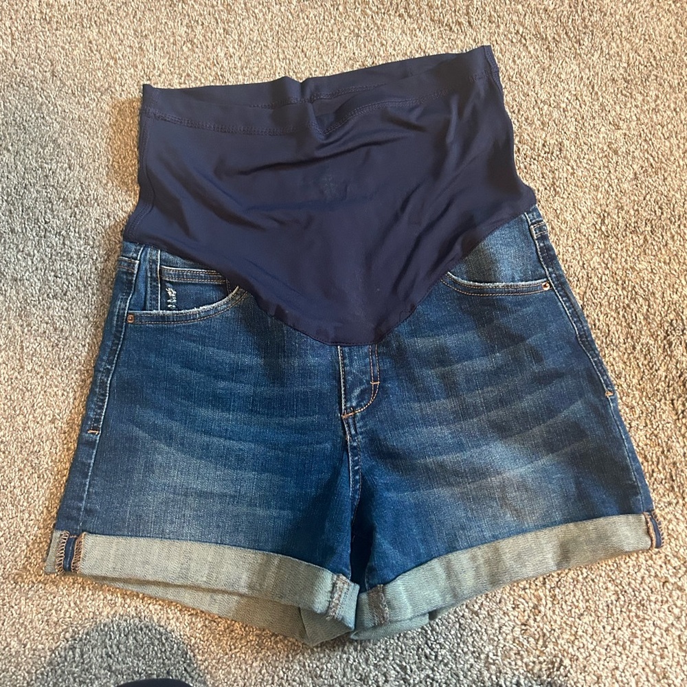 Denim Maternity Shorts Size M